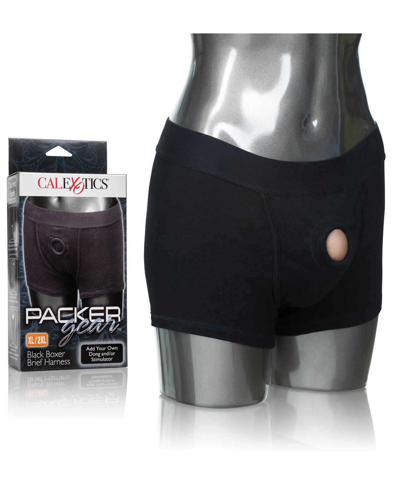 California Exotic Novelties Packer Gear Boxer Brief Harness, XL/2XL Black