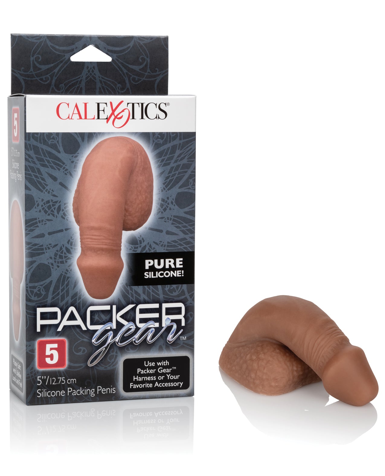 California Exotic Novelties Packer Gear Silicone Packing Penis, 5" Brown