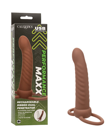 California Exotic Novelties Performance Maxx Rechargeable Ribbed Dual Penetrator