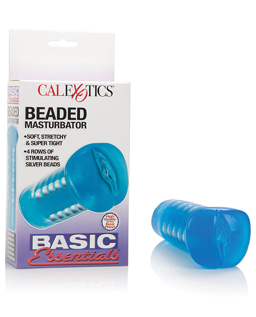 California Exotic Novelties SE-1786-12 Beaded Masturbator, Vibrating Blue