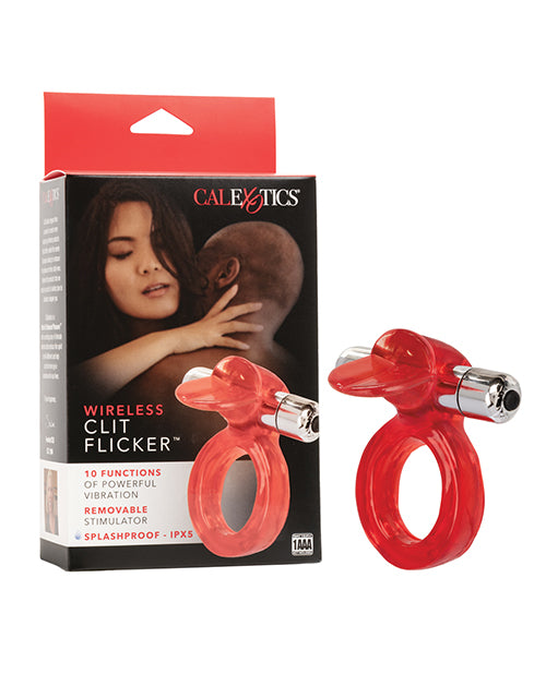 California Exotic Novelties SE-1829-11-3 Wireless Clit Flicker, Red, Waterproof