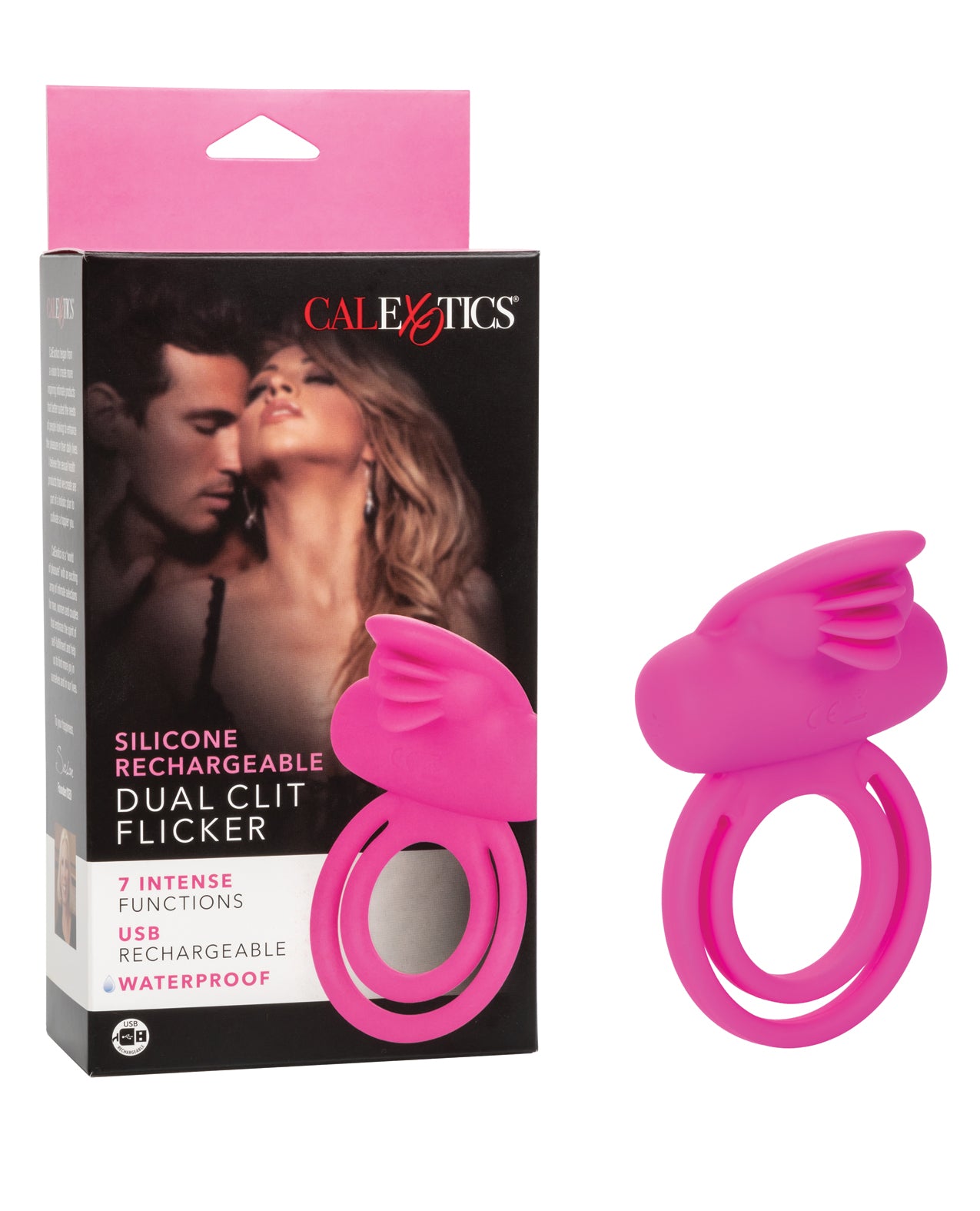 California Exotic Novelties Silicone Dual Clit Flicker Enhancer - Pink