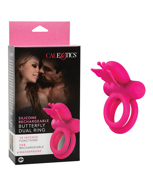 California Exotic Novelties Silicone Rechargeable Butterfly Dual Ring