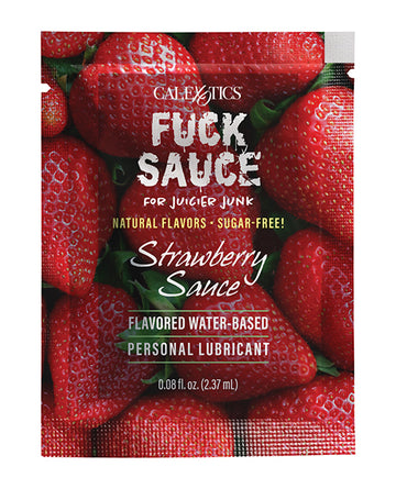 California Exotic Novelties SE-2410-14-3 Fuck Sauce Strawberry Lube, 0.08 oz