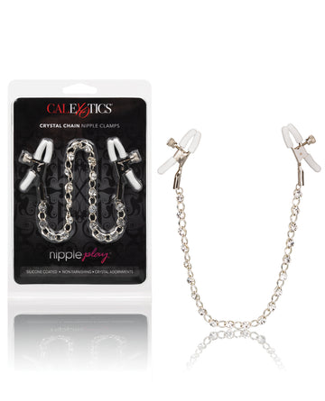 California Exotic Novelties Crystal Nipple Clamps, Clear, Adjustable
