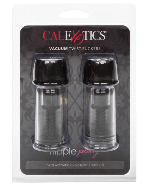 California Exotic Novelties Nipple Play® Vacuum Twist Suckers, Black (Pair)