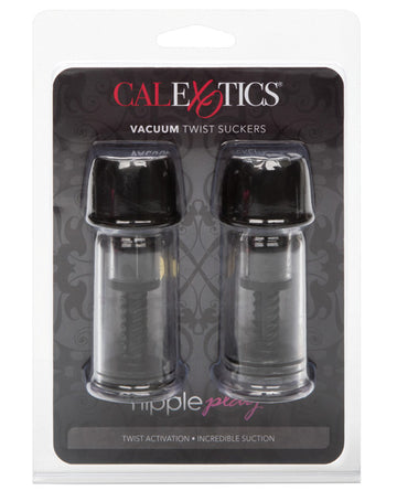 California Exotic Novelties Nipple Play® Vacuum Twist Suckers, Black (Pair)