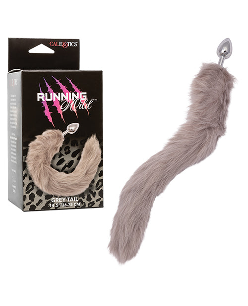California Exotic Novelties SE-2654-14-3 Running Wild Anal Probe, Grey Tail