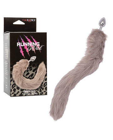 California Exotic Novelties SE-2654-14-3 Running Wild Anal Probe, Grey Tail