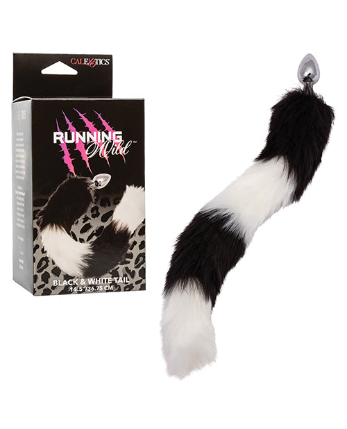 California Exotic Novelties SE-2654-15-3 Running Wild Tail Probe, Black & White