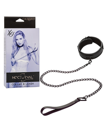 California Exotic Novelties Nocturnal Collar & Leash, Black