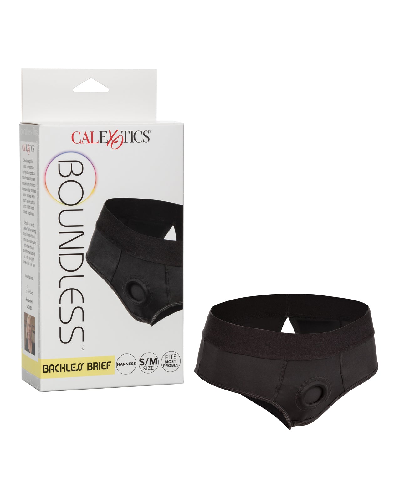 CalExotics Boundless Backless Brief, Black S/M Premium Harness