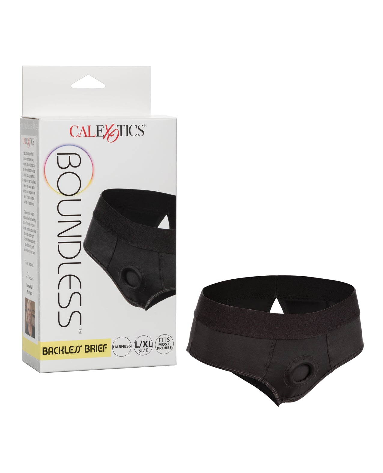 CalExotics Boundless Backless Brief, L/XL Black - Premium Harness