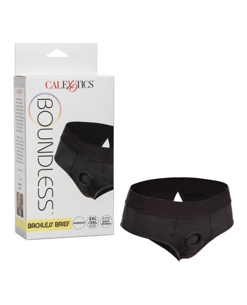California Exotic Novelties Boundless Backless Brief Harness, Black, 2XL/3XL