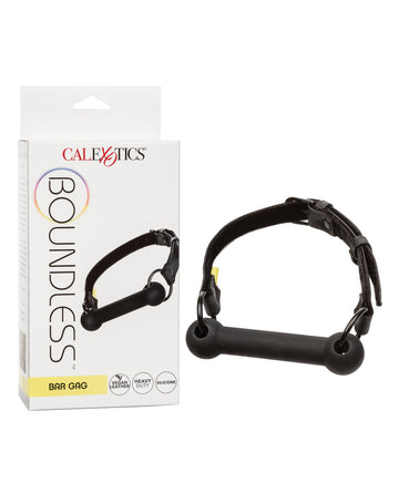 California Exotic Novelties Boundless Bar Gag, Black - Silicone & Vegan Leather