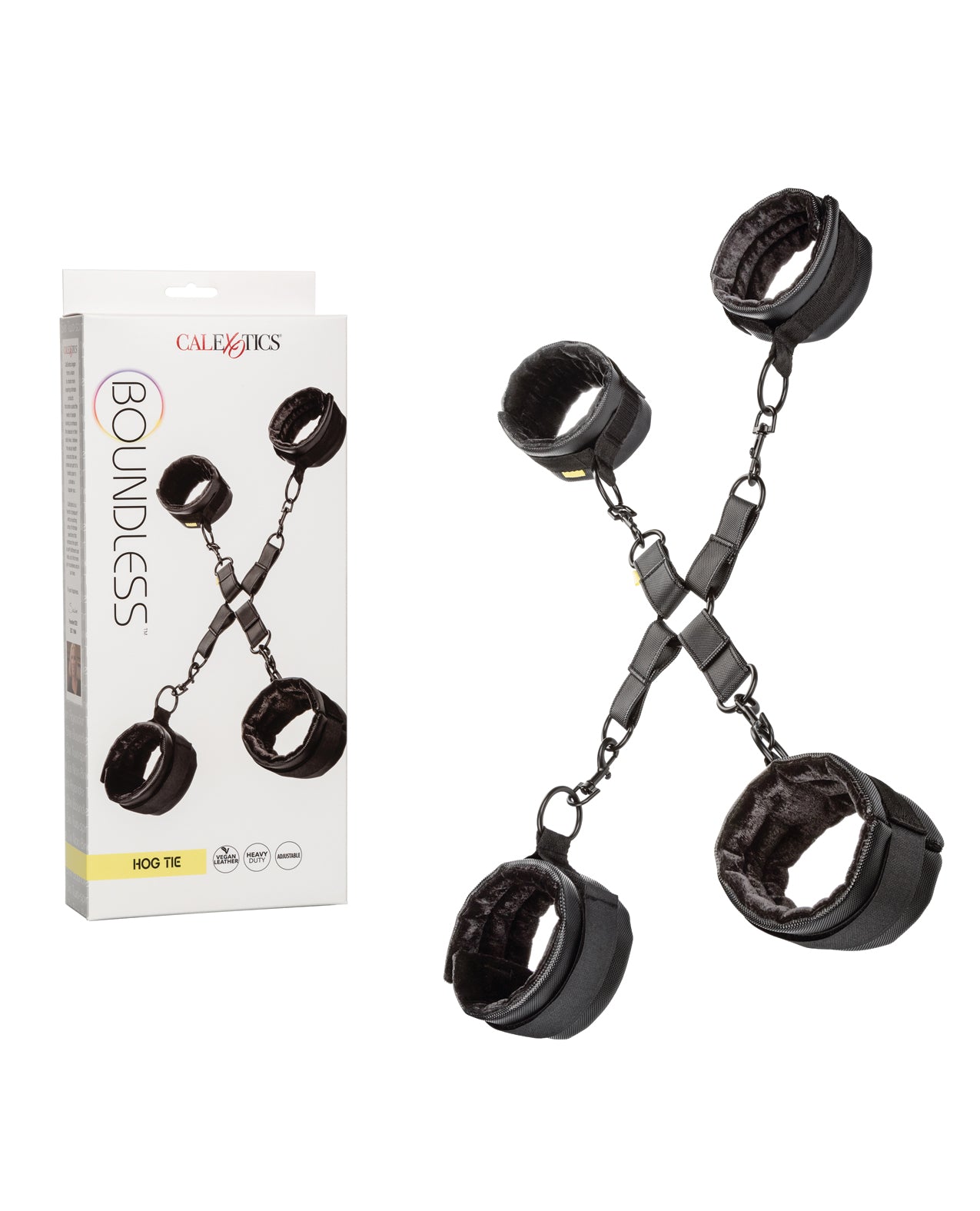 California Exotic Novelties Hog Tie, Black – Adjustable Vegan Leather