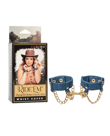 California Exotic Novelties SE-2708-30-3 Ride 'Em Denim Wrist Cuffs