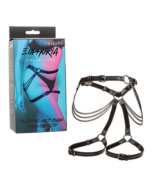 California Exotic Novelties Euphoria Plus Size Multi Chain Thigh Harness