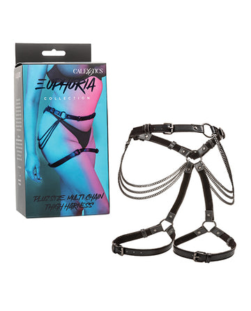 California Exotic Novelties Euphoria Plus Size Multi Chain Thigh Harness