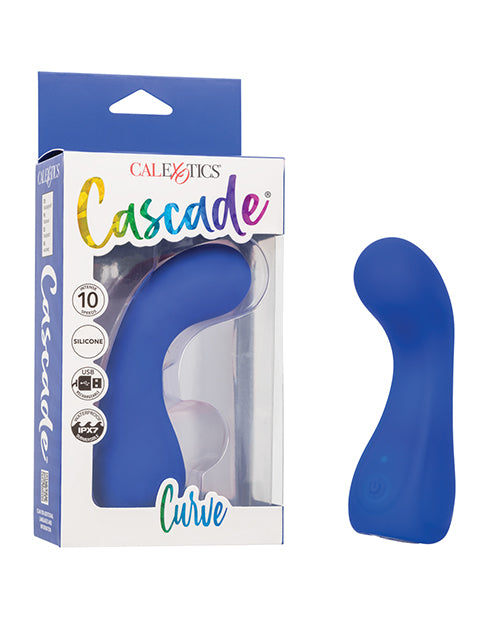 CalExotics Cascade Curve Silicone Clitoral Vibrator, 10-Speed USB Rechargeable