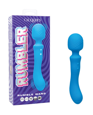 California Exotic Novelties Rumbler Rumble Wand, Blue – 10-Speed, Dual-Ended