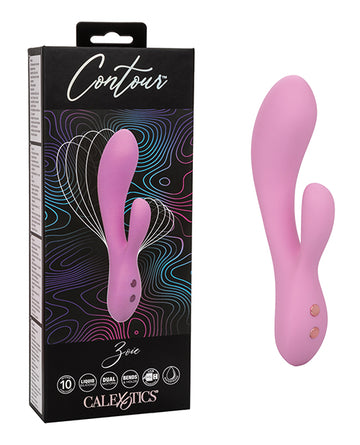 CalExotics Zoie Flexible Dual Massager, Pink – 10 Functions, USB Rechargeable