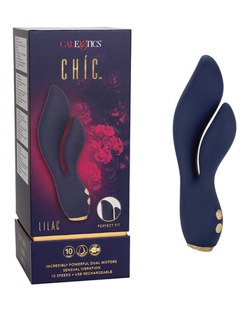 California Exotic Novelties Chic Lilac Rabbit Vibrator, 10-Function Waterproof
