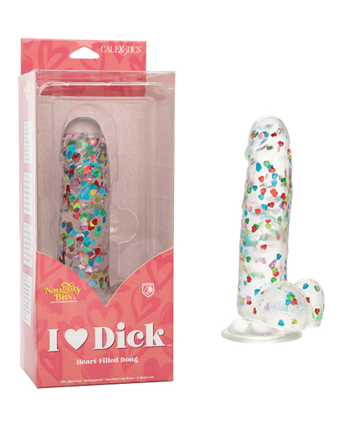 California Exotic Novelties Naughty Bits Heart Confetti Dong, 6-Inch