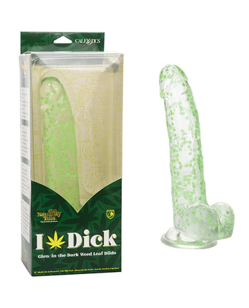 California Exotic Novelties SE-4410-64-3 Glow Weed Leaf Dildo, 8-inch TPR