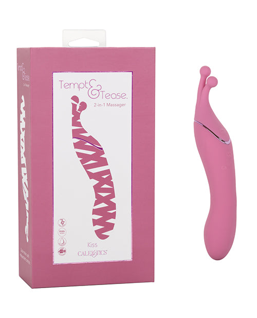 California Exotic Novelties Kiss Dual Massager, Waterproof & Rechargeable