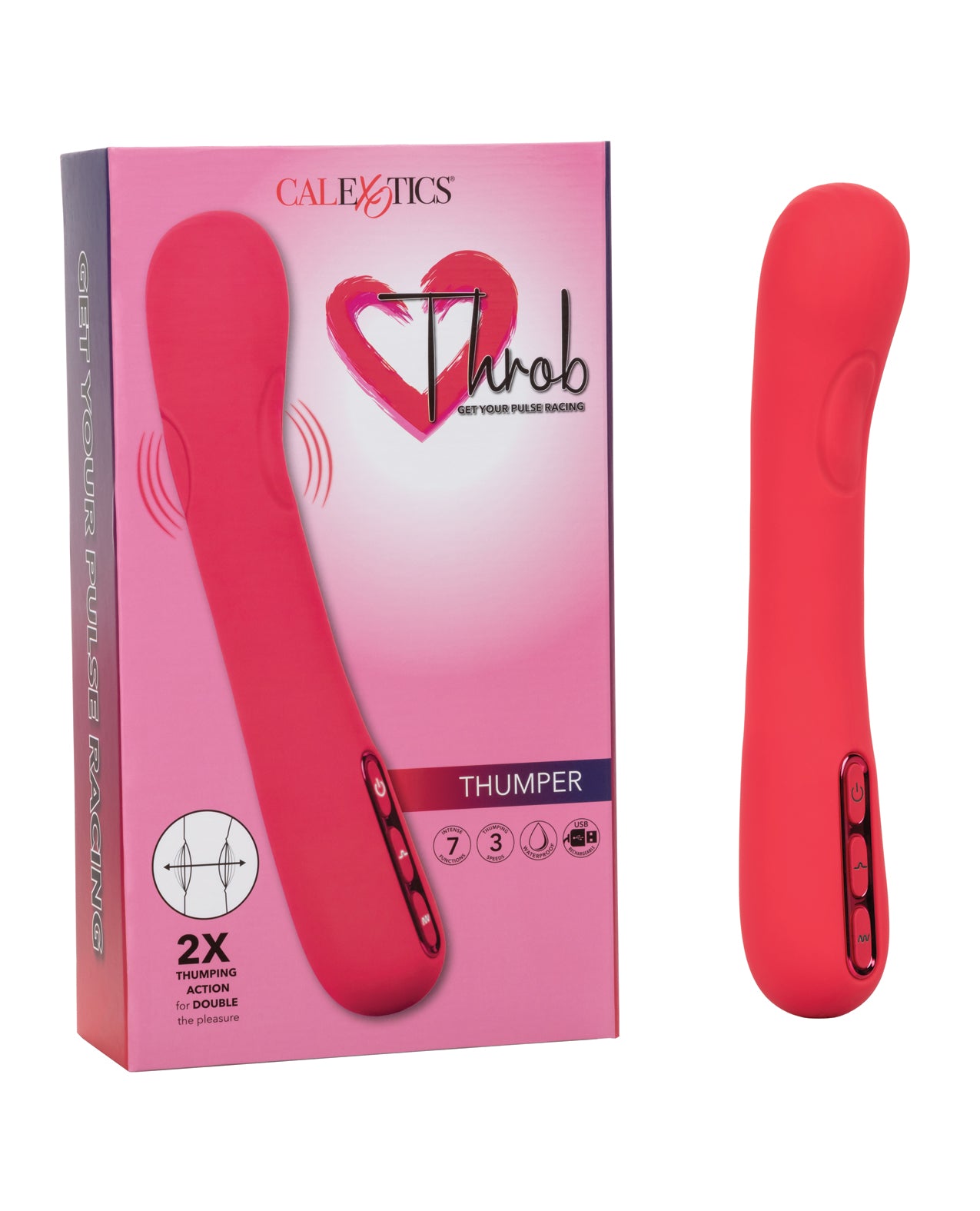 California Exotic Novelties Throb Thumper Massager, Pink