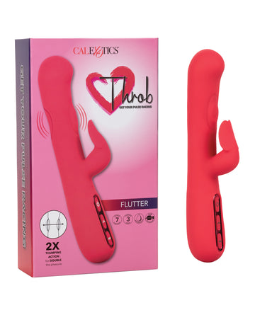 California Exotic Novelties Throb Flutter Dual Stimulator, Pink