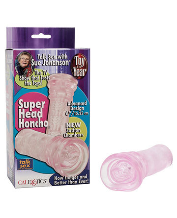 California Exotic Novelties SE-9573-10-3 Super Head Honcho, Pink, 6.5" TPR