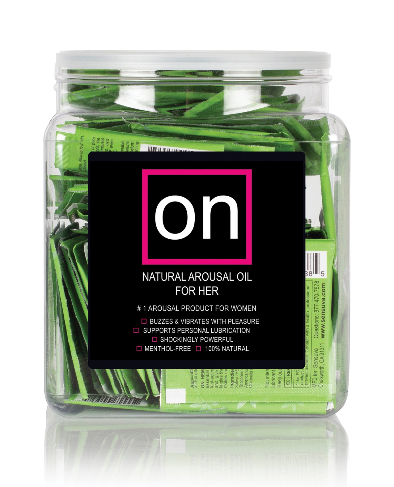 Sensuva ON Hemp Arousal Oil, 75 Single-Use Ampoules – Made in USA