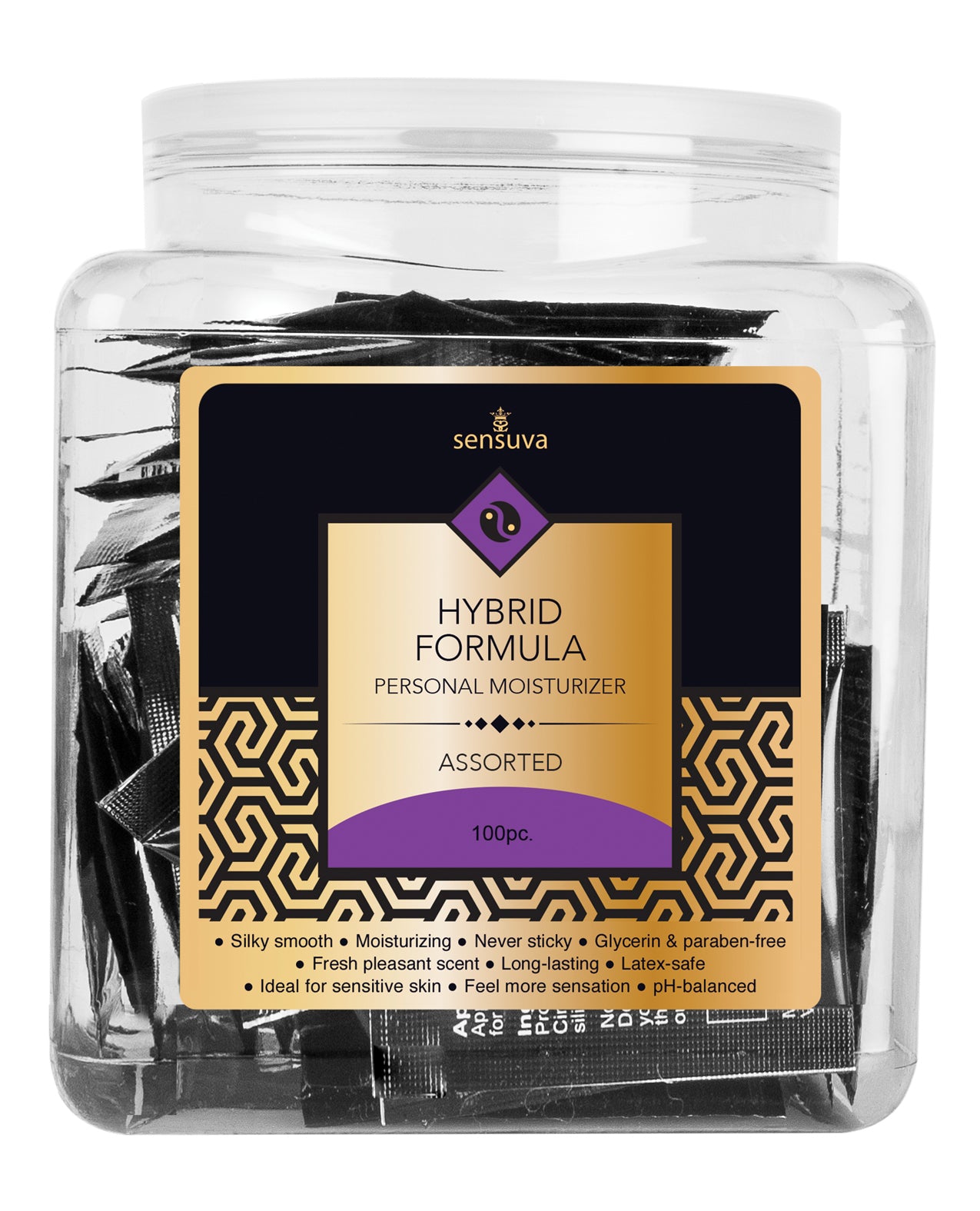 Sensuva Hybrid Personal Moisturizer, Unscented, 100 x 6ml Foils