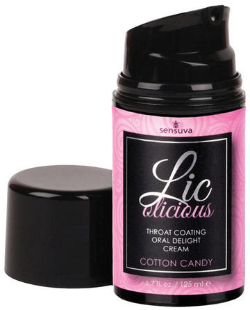 Sensuva Lic-o-licious Throat Coating Oral Delight Cream, Cotton Candy, 1.7 fl.oz