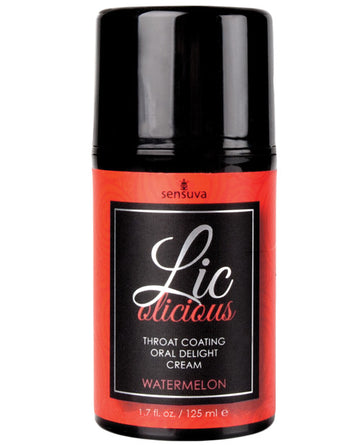 Sensuva Lic O Licious Throat Coating Oral Delight Cream, Watermelon, 1.7 oz