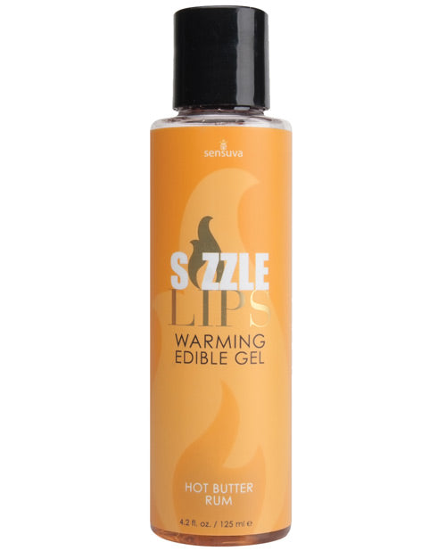 Valencia Naturals VL 492 Sizzle Lips Warming Gel, Edible, 4.2 oz, Butter Rum