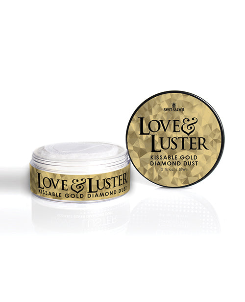 Sensuva Love & Luster Kissable Gold Diamond Dust Jar, 2 oz.