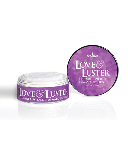 Sensuva Love & Luster Kissable Violet Diamond Dust Jar, 2 oz.