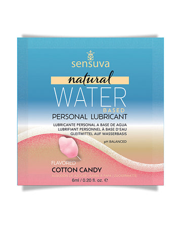 Sensuva VL696-ML Natural Water-Based Personal Lubricant, 6ml Cotton Candy Packet