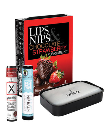 Sensuva VL891-Opk Lips & Nips Pleasure Kit, Chocolate, Strawberry, Guide