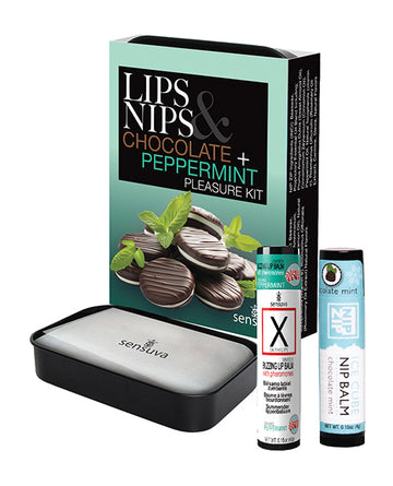 Sensuva VL892-OPK Lips & Nips Pleasure Kit, Chocolate & Peppermint