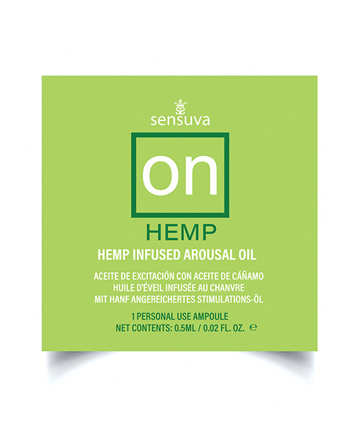 Sensuva VL176-ML ON Hemp Arousal Oil, Single Use Packet