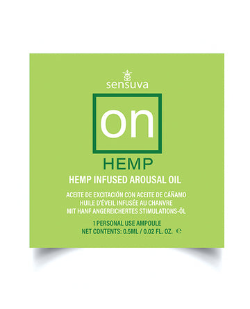 Sensuva VL176-ML ON Hemp Arousal Oil, Single Use Packet