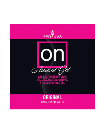 Sensuva VL193-ML ON Original Arousal Gel, 6 ml Packet, Enhances Sensation