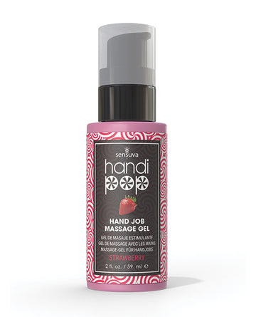 Sensuva VL384 HandiPop Hand Job Massage Gel, 2 oz Strawberry