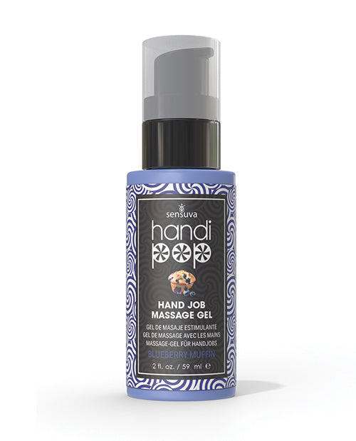 Sensuva VL389 HandiPop Hand Job Massage Gel, Blueberry Muffin, 2 oz