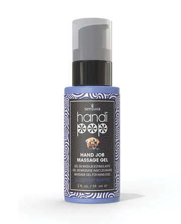 Sensuva VL389 HandiPop Hand Job Massage Gel, Blueberry Muffin, 2 oz