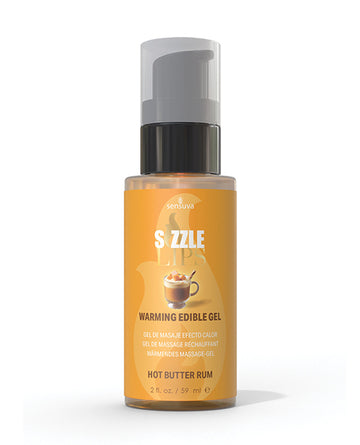 Sensuva VL413 Sizzle Lips Warming Gel, 2 oz Butter Rum